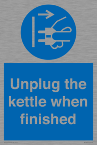 Unplug the kettle when finished